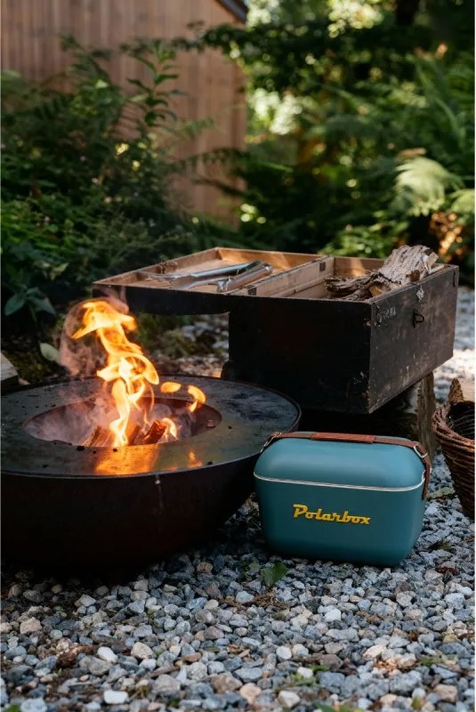 Хладилна чанта Polarbox Classic, 20 литра, AIRPOP полистирол, 5-15C до 24 часа, Класическа кожена каишка, Тъмносин/Розов
