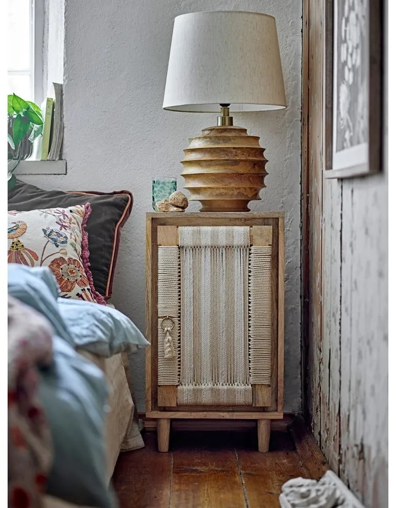 Настолна лампа в тъмно естествен цвят с текстилен абажур (височина 54 cm) Svale – Bloomingville