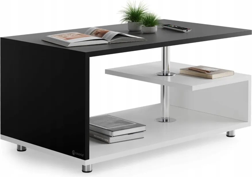 Модерна масичка за кафе Orlando с долен рафт - 95×55×50 cm Сив