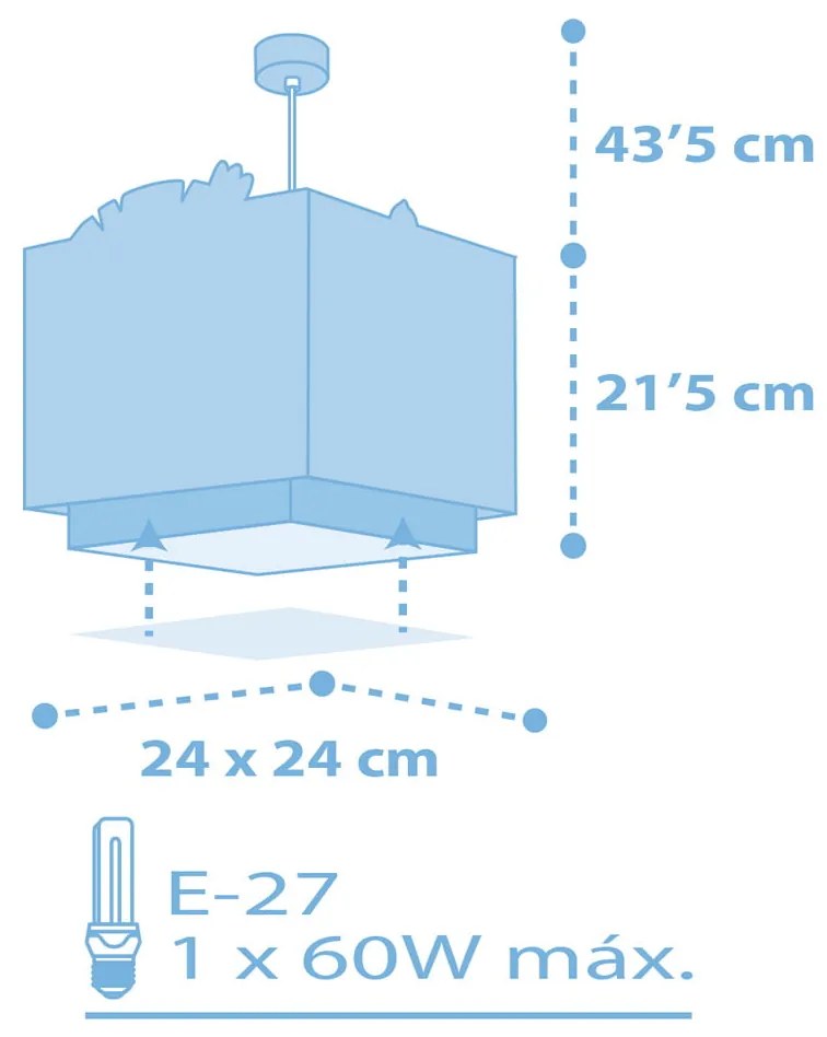 Таванна лампа Ango Baby Jungle-Blue