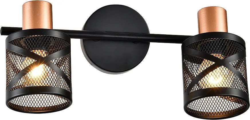 Спот ANTARES, черен, 2хE14