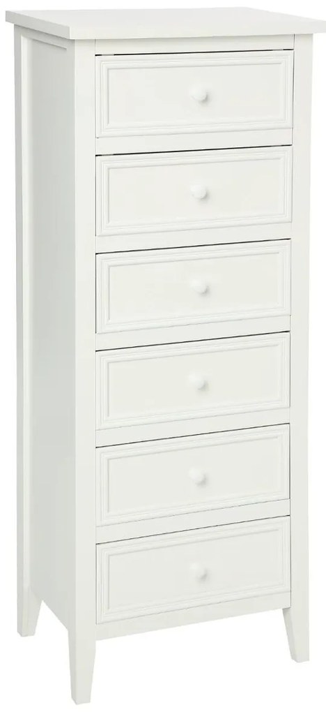 Скрин atmosphera Charm, 6 чекмеджета, MDF, 45x35x113 cm - Бял