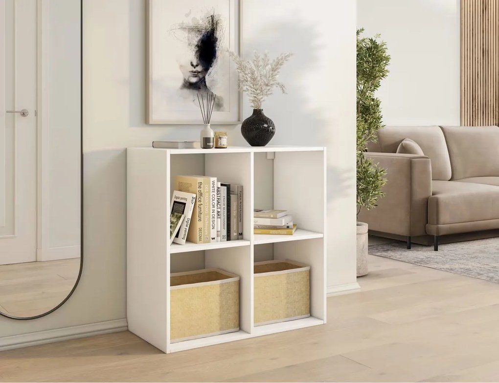 Книжна етажерка Jameson-Бяло