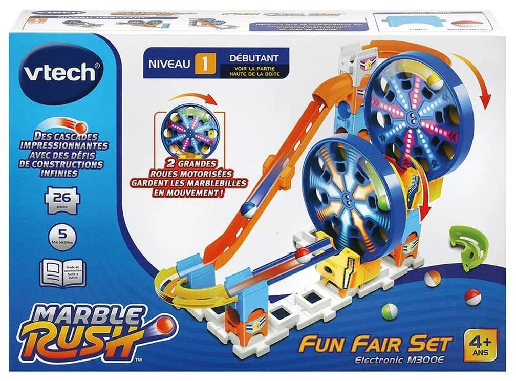 Комплект Мраморни Топчета Vtech Marble Rush - Expansion Kit Electronic - Fun Fair Set Писта 26 Части Писта c Рамки + 4 години