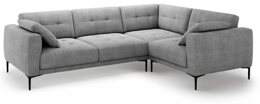 Сив ъглов диван (десен ъгъл/L форма) Bemy – Micadoni