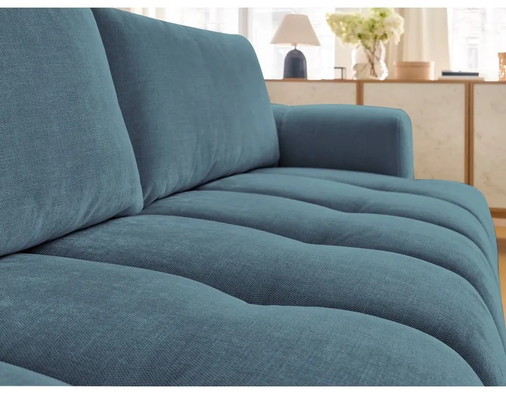 Син сгъваем/с място за съхранение диван 251 cm Fuji – Bobochic Paris