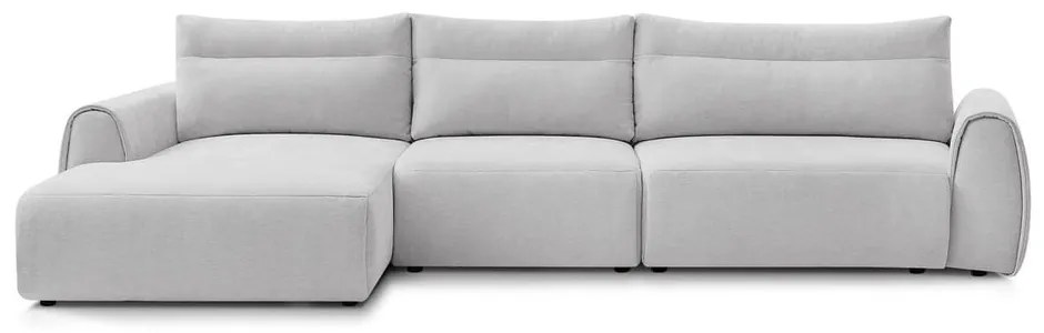 Светлосив ъглов диван Aden – Bobochic Paris