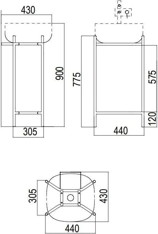 Комплект за баня Laila 2702-NROP с чекмедже 2705-89 Scarabeo