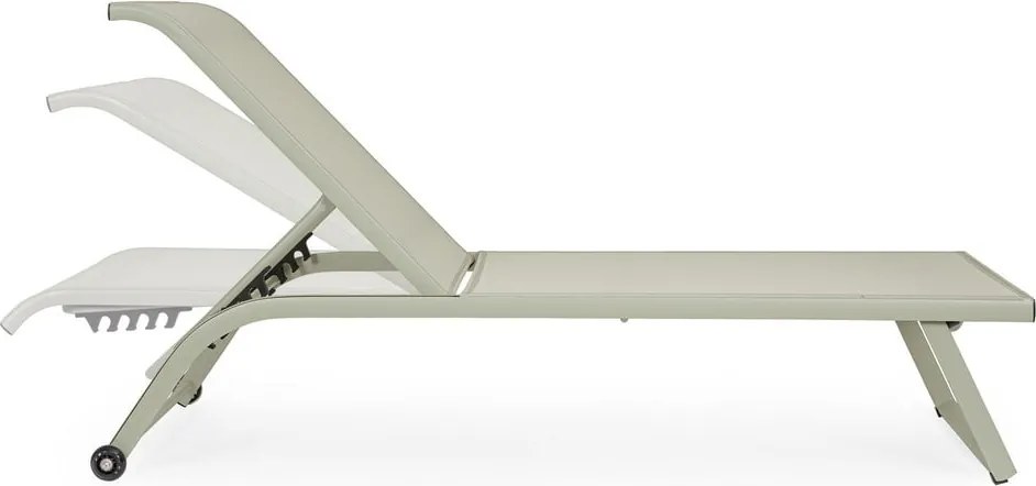 Кафяво-сив градински шезлонг метален Taylor – Bizzotto