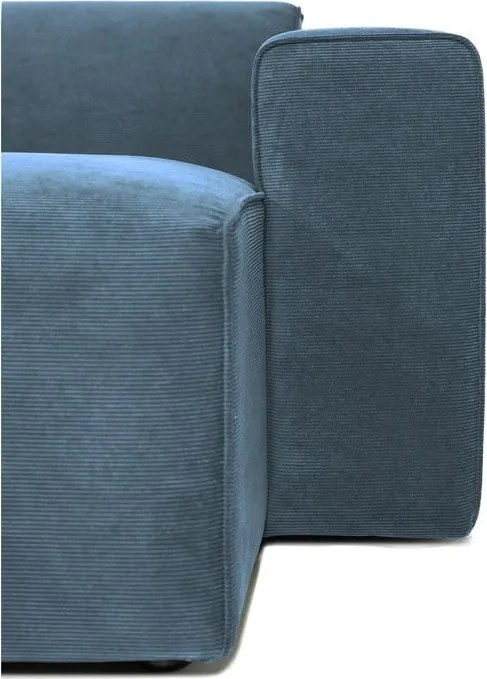 Син модулен диван от рипсено кадифе (десен ъгъл) Sting – Scandic