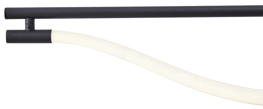 Модерен висящ лампион черен вкл. LED 3-степенно димиране - Twirl