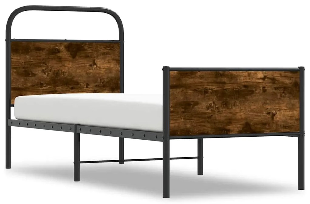 4100382 vidaXL Рамка за легло без матрак 75x190 см дъб сонома инженерно дърво