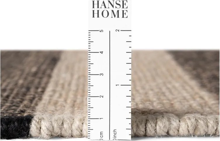 Черен/кремав двустранен/ръчно изработен ютен килим 120x170 cm Playa – Hanse Home