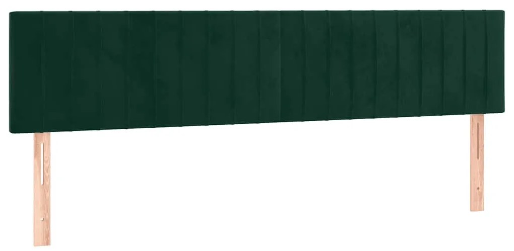 346281 vidaXL Горни табли за легло, 2 бр, зелени, 90x5x78/88 см кадифе