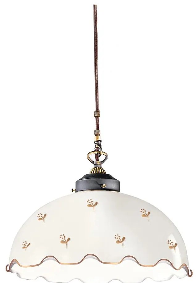 Kolarz 731.32.162 - Висяща лампа на кабел NONNA 1xE27/75W/230V, Ø 36 cm, с флорален мотив, розово злато