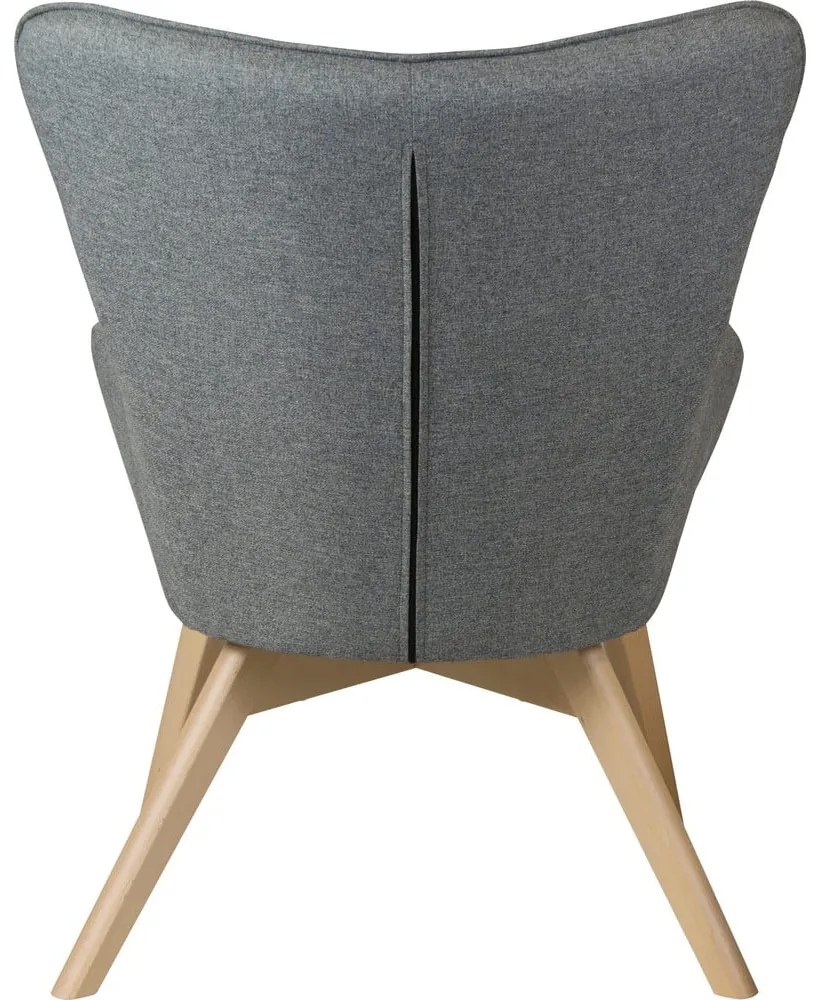 Сив фотьойл с табуретка Niko – Ropez