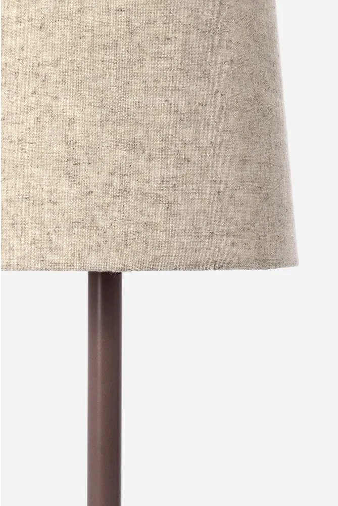 Бежова метална настолна лампа с текстилен абажур (височина 60 cm) Assam – Bizzotto