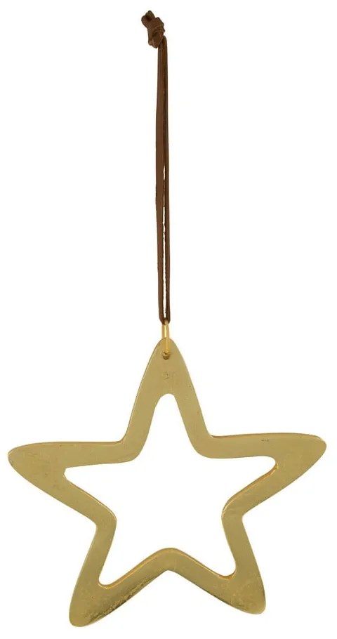 Висяща коледна украса в златна звезда - Ego Dekor