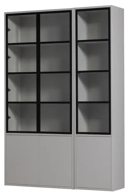 Светлосива витрина от борова дървесина 53x230 cm Basic - vtwonen