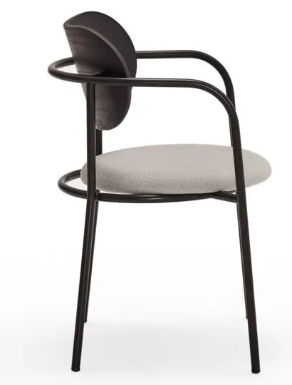 Черно-сив трапезен стол в декор от пепел Eclipse - Teulat