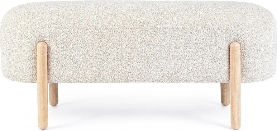 Кремава подплатена пейка от прежда с примки от букле Dayla – Bizzotto