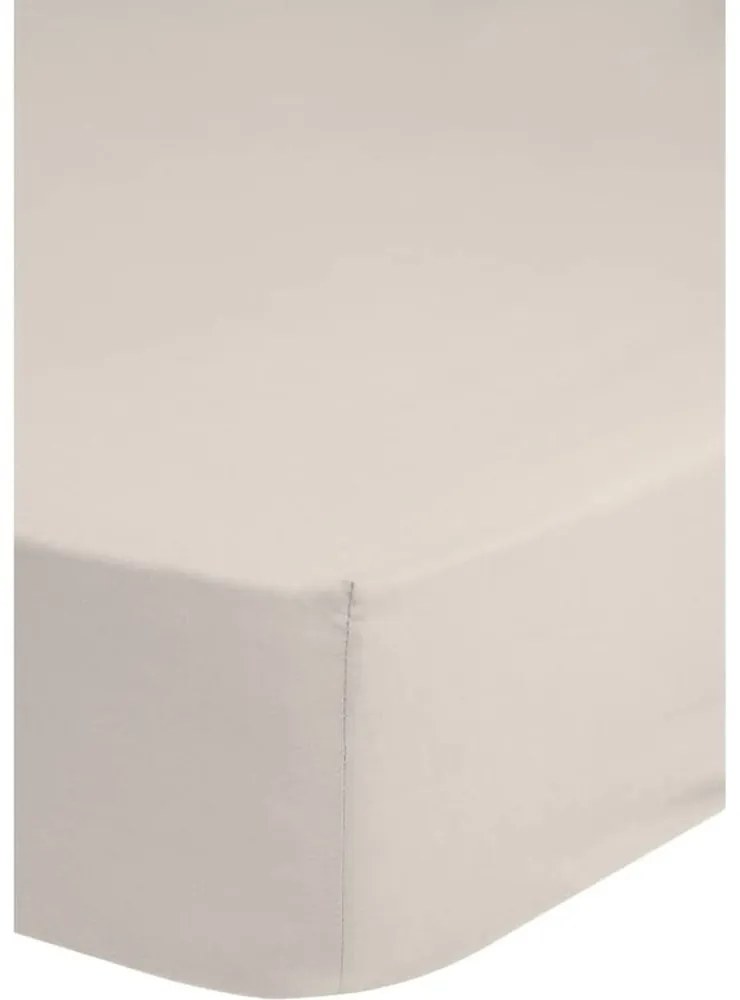 Бежов памучен ластичен чаршаф , 180 x 200 cm - Good Morning