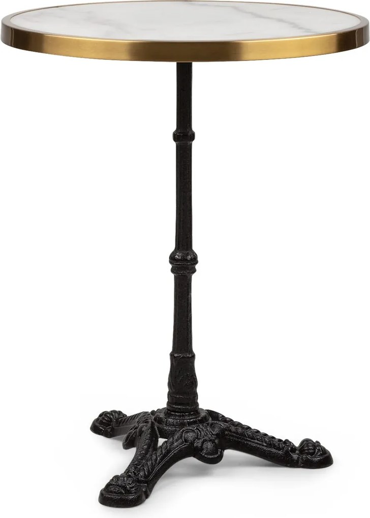 Blumfeldt Patras Lux, бистро маса с трикрака стойка, мраморна маса, Ø: 57,5 cм, височина: 72 см.