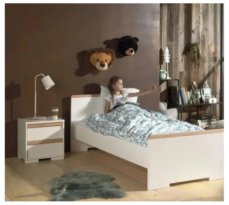 Бяло детско нощно шкафче London – Vipack