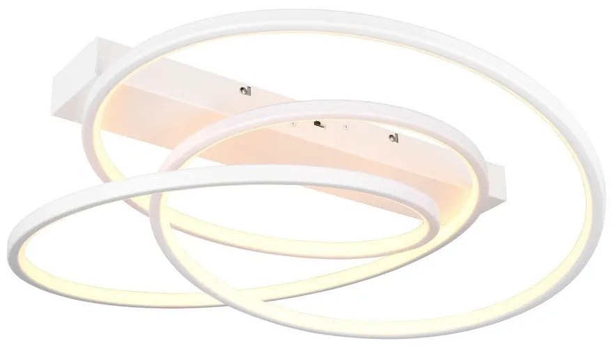 Бяло LED затъмняващо се осветително тяло за таван 49x64 cm Darvin – Trio