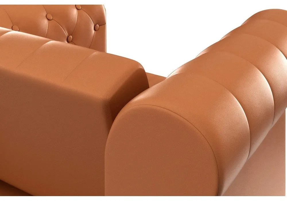 Кафяво кресло честърфийлд от изкуствена кожа Felix – Støraa