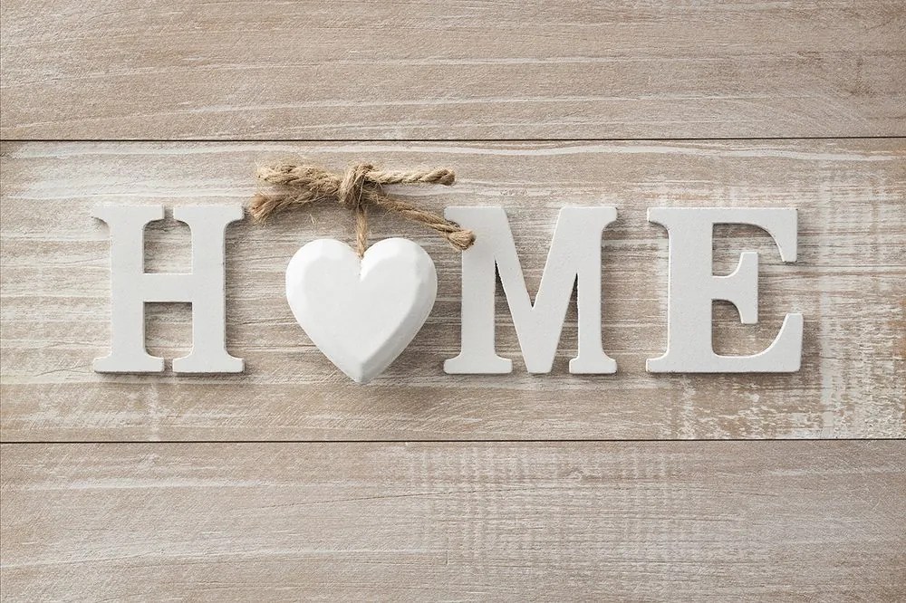 Самозалепващ тапет – С надпис Home във винтидж стил