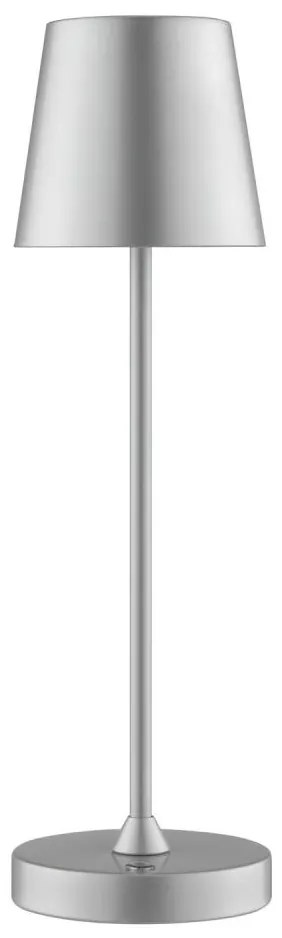 Brilliant - димируема акумулаторна настолна лампа ELORA със сензорно управление LED/2,5W/5V 2700K IP44 сребриста