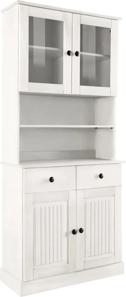 Бяла витрина от масивен бор 181x34 cm Mille – Støraa