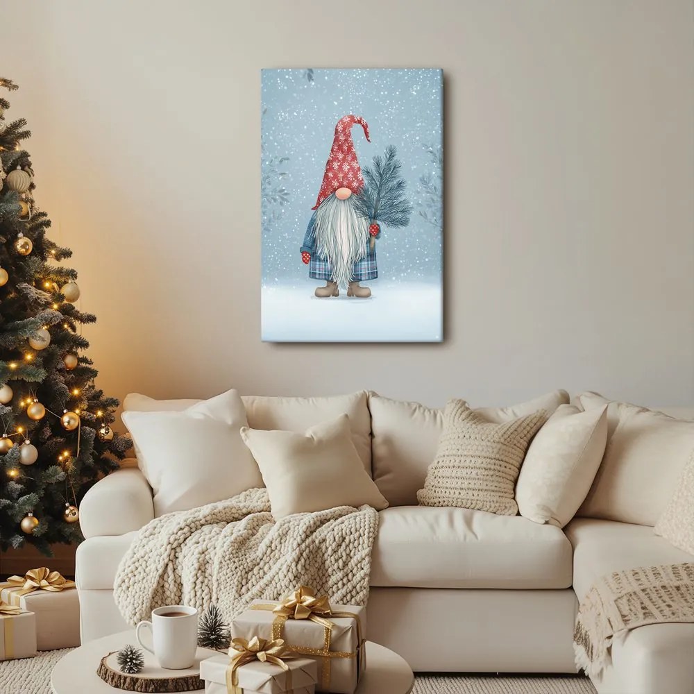 Картина на платно – Коледна магия с джудже