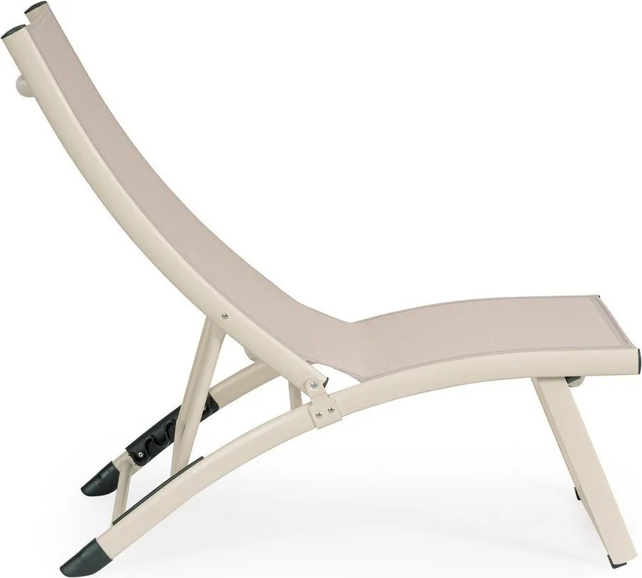 Бежов градински шезлонг метален Taylor – Bizzotto