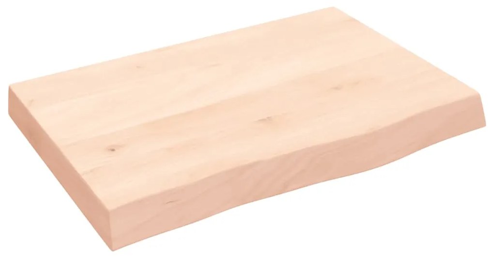 3156283 vidaXL Плот за маса, 60x40x(2-6) см, необработен масивен дъб