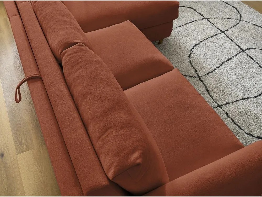 Оранжев ъглов диван Cocoone – Bobochic Paris