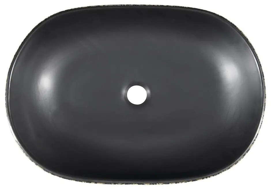Черна/синя керамична мивка 60x40 cm Priori – Sapho
