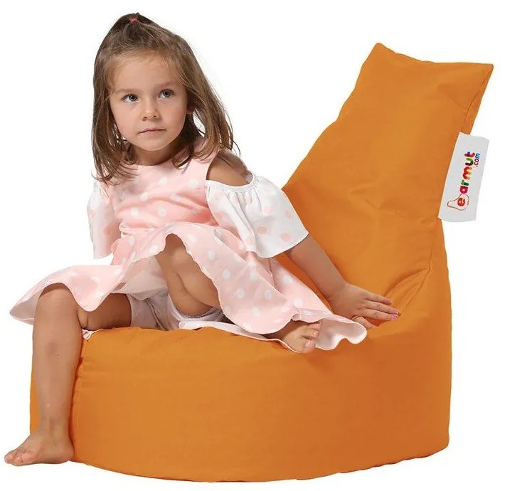 Оранжев детски чувал за сядане Baton - Floriane Garden