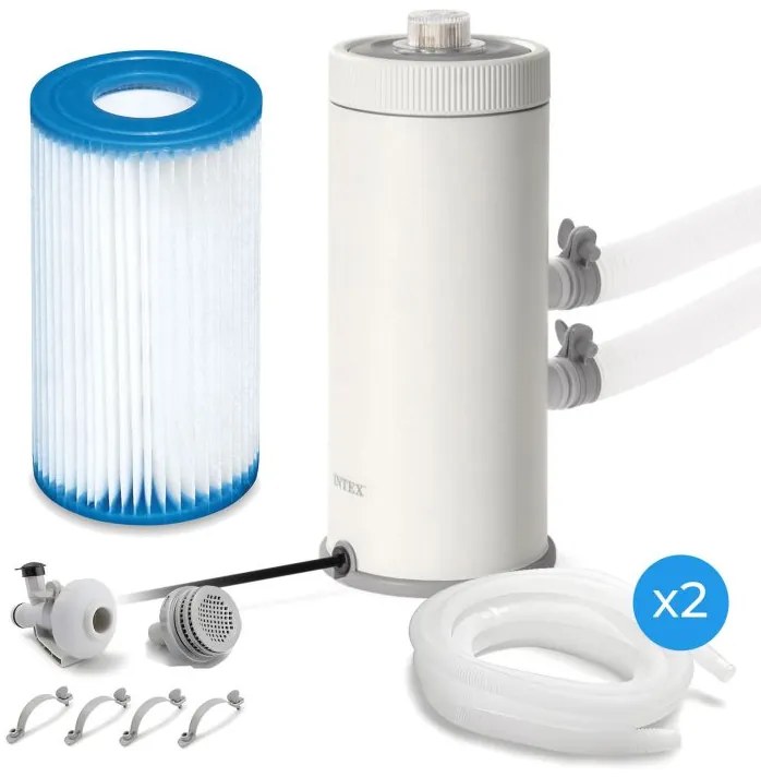 Филтрираща помпа за плувен басейн 2006L/h + филтри и монтажни елементи INTEX 26604