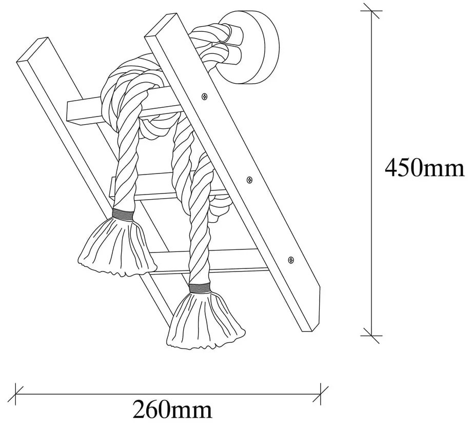 Стенна лампа в естествен цвят Erebos – Opviq lights