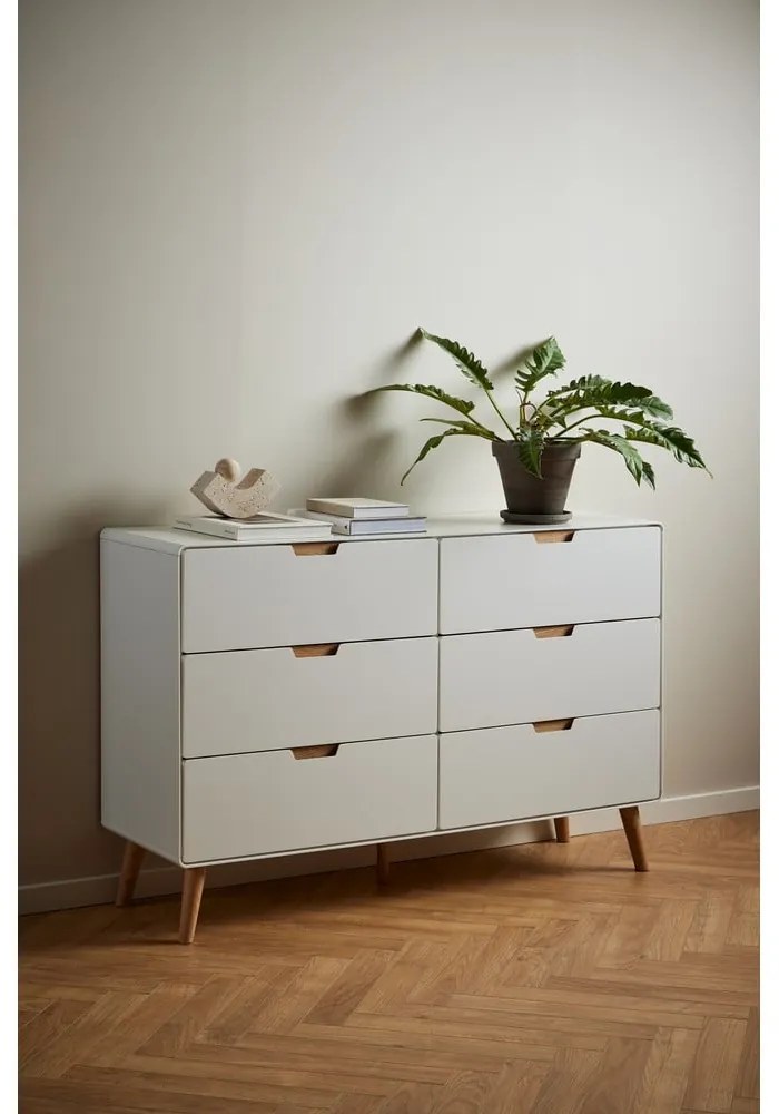 Бял скрин 135x90x40 cm Lowell – Actona