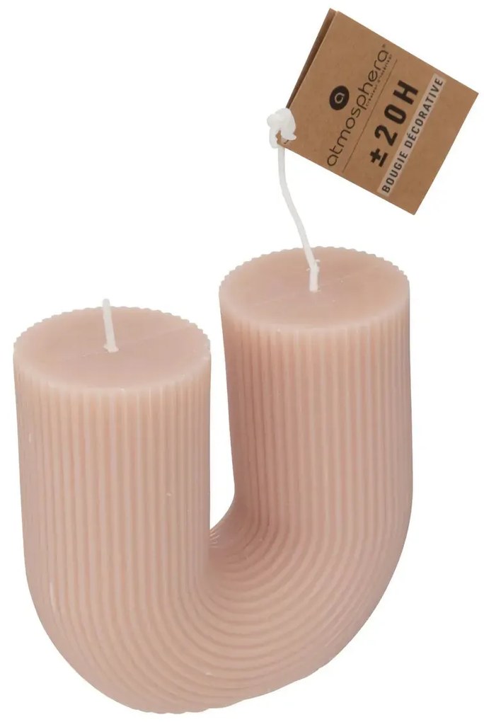 Свещ без аромат atmosphera Demi U - Черен