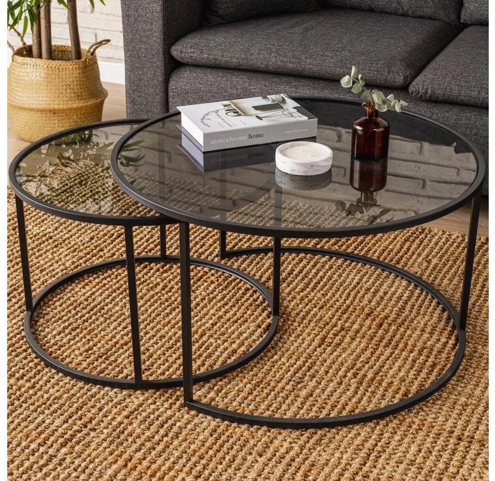 КОМПЛЕКТ 2x Конферентна маса TOKYO пр. 60/80 см черна