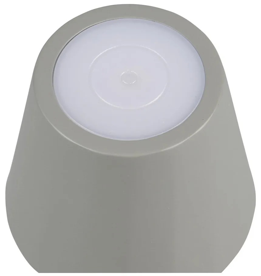 Сива LED настолна лампа с метален абажур (височина 21 cm) Diaz – Reality