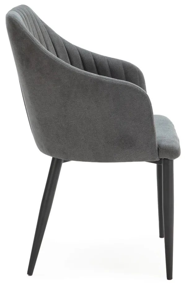 Тъмносиви тапицирани трапезни столове в комплект 2 бр. Nadi – Marckeric
