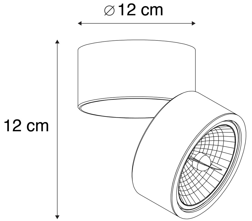 Комплект от 2 модерни прожектора бели кръгли регулируеми - Go Nine