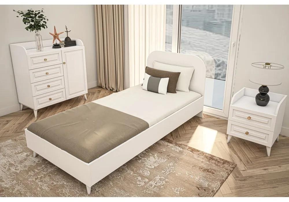 Бяло единично легло 90x190 cm Lavinia - Kalune Design