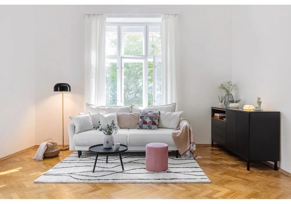 Бял/черен килим 80x150 cm Routa – Universal