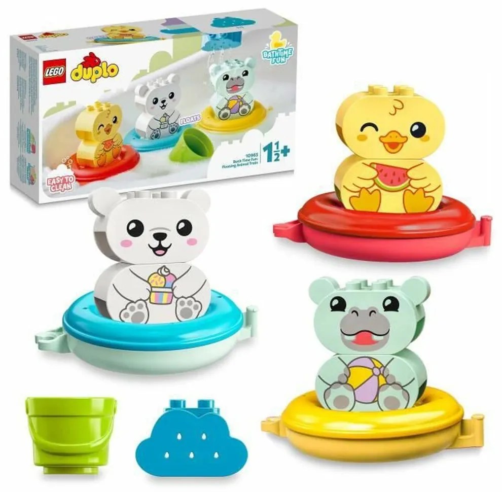 Строителна Игра + Фигури Lego 10965 DUPLO Bath Toy: Floating Animal Train